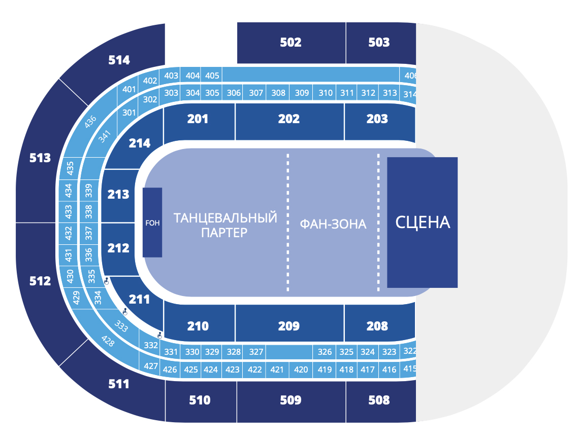 Сочи арена схема зала